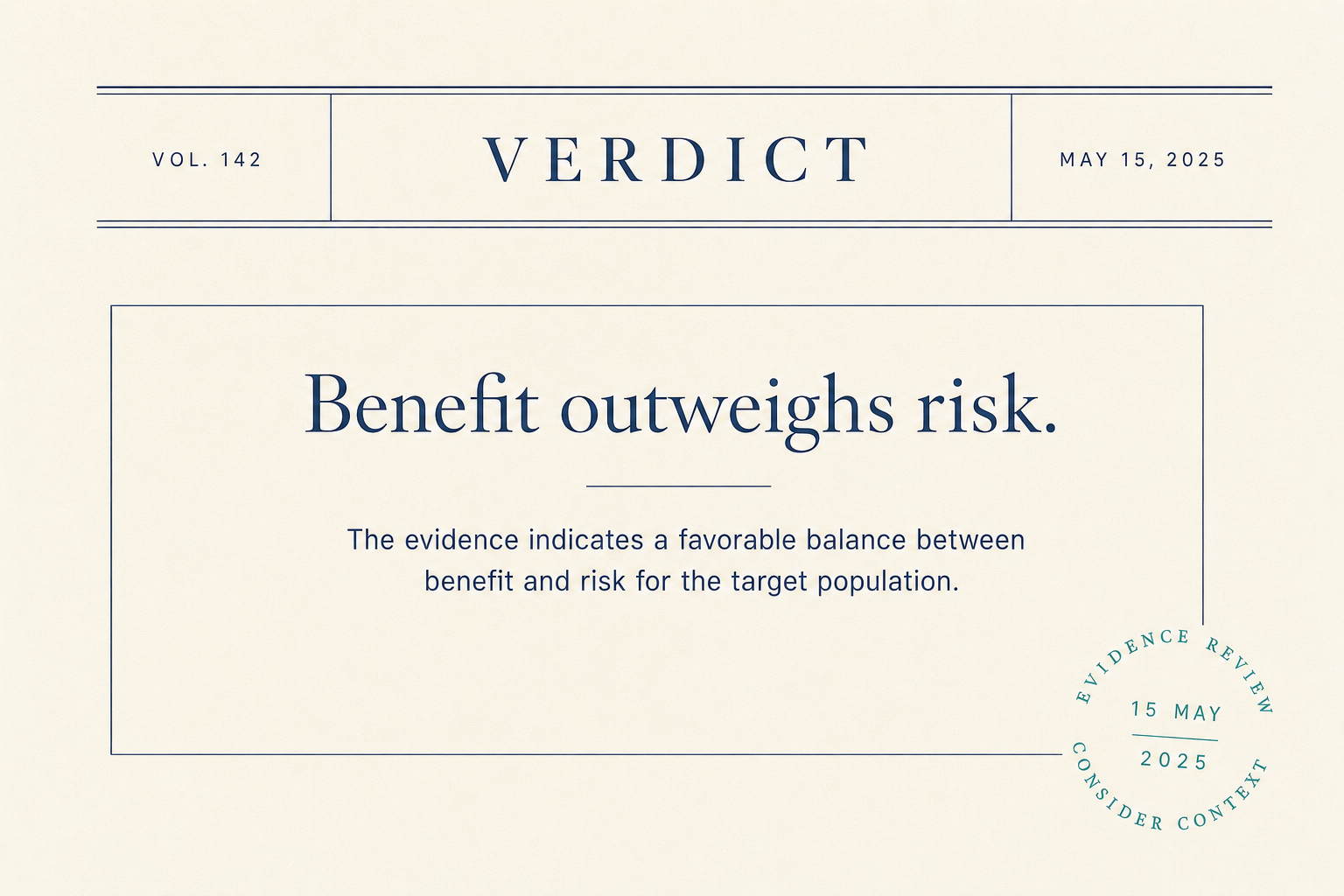 Editorial illustration of a versioned rule pack opened to a clause, with hairline tabular annotations and a small-caps numeral marking the rule version.